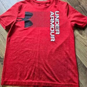 Under Armour Red Tee with Black Logo